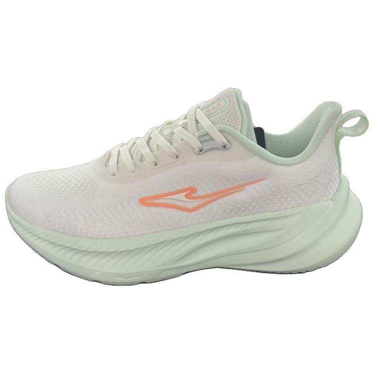 Erke Jiang Rebound Cushioning Breathable Lightweight Low top Running Shoes Women's White Green