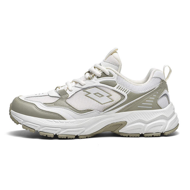 LOTTO Cushioning Slip Resistant Abrasion Resistant Low top Running Shoes Men's Ivory White