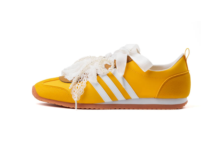 Adidas Adidas VS JOG 2.0 Cushioning, Wear Resistant Low top Casual Shoes Unisex Yellow White