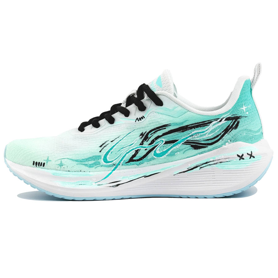 Li-Ning Li Ning Wuyue Cushioning Breathable Low top Running Shoes Men's Pink Green