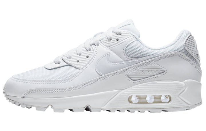 Nike Nike Air Max 90 Abrasion Resistant Breathable Low top Casual Running Shoes Women's White