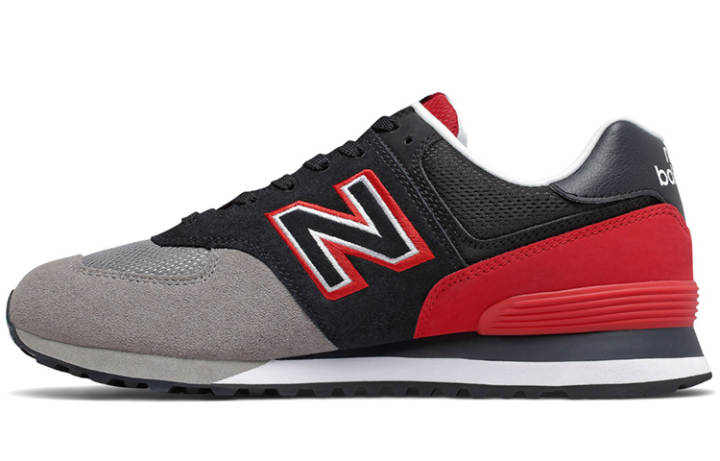 New Balance New Balance NB 574 Comfortable Low top Running Shoes Unisex Gray Red Black D Width