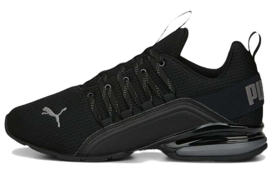 PUMA Axelion Comfortable Fabric Slip Resistant Abrasion Resistant Low top Running Shoes Men's Black