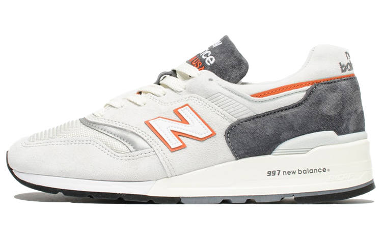 New Balance New Balance NB 997 Abrasion Resistant Low top Running Shoes Unisex White Gray Orange Made In USA