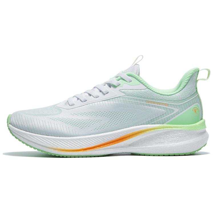QIAODAN Light Speed 4.0 PLUS Running Shoes Men's Low Top Jordan White/Ice Stage Green