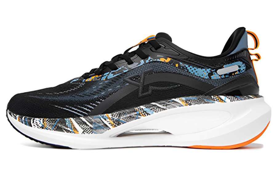 XTEP Xuan Speed 4.0 Cushioning Slip Resistant Abrasion Resistant Low top Running Shoes Men's Black Blue