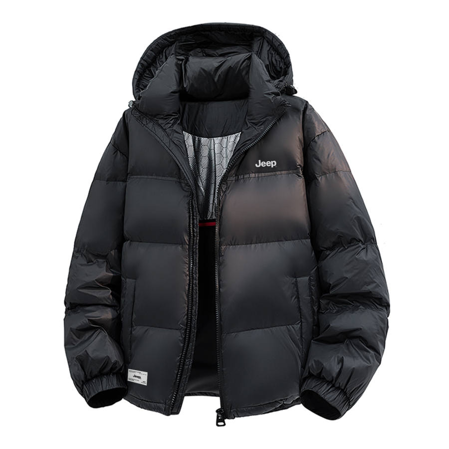 Jeep Jeep White Goose Down Jacket Unisex