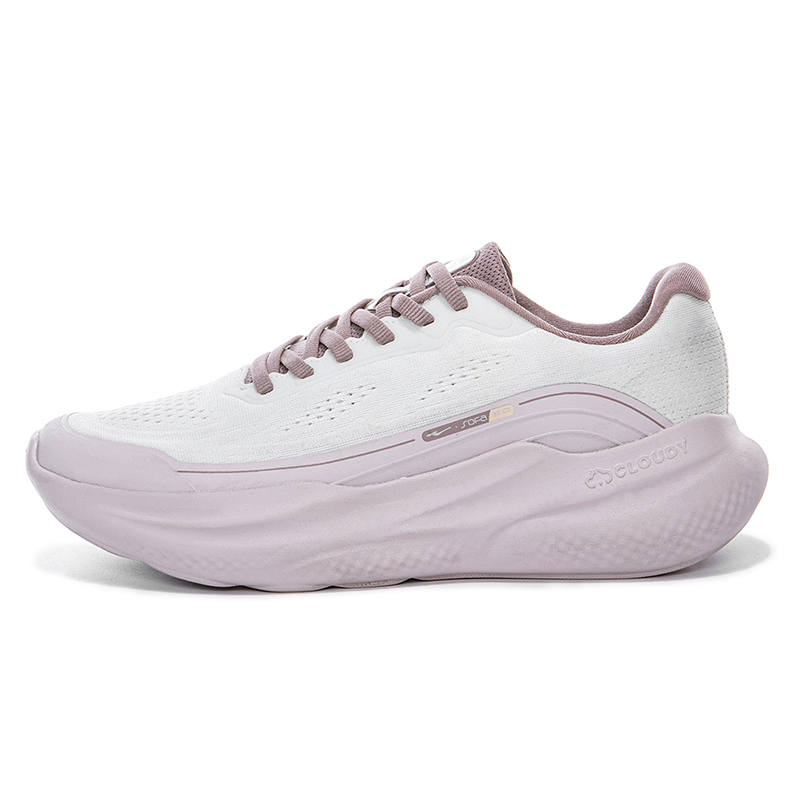 Erke Sofa Cushioning Breathable Rebound Low top Casual Running Shoes Women's White Gray