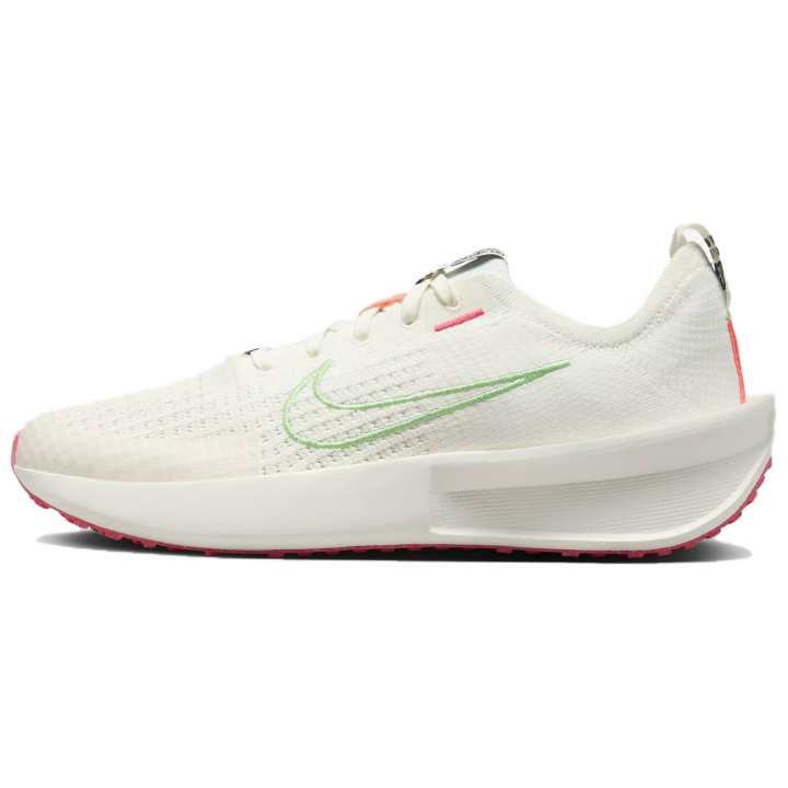 Nike Nike Interact Run Abrasion Resistant Breathable Low top Running Shoes Women's White Green
