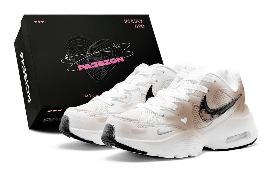 Nike Nike Air Max Fusion Abrasion Resistant Low top Running Shoes Women's Brown White