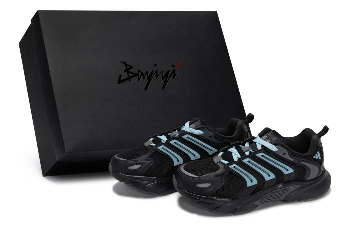 Adidas Adidas CLIMACOOL BOUNCE Slip Resistant Abrasion Resistant Low top Running Shoes Unisex Black Blue