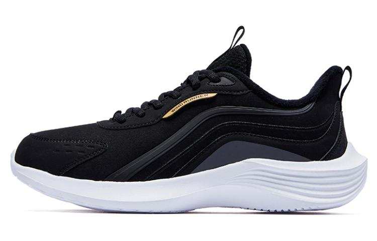 QIAODAN Light Cloud Fleece Lined Thermal, Leather Upper Waterproof, Lightweight Rebound Cushioning Lightweight Low top