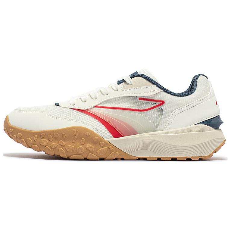 361° Comfortable And Breathable Cushioning Slip Resistant Abrasion Resistant Low top Running Shoes Men's White Red