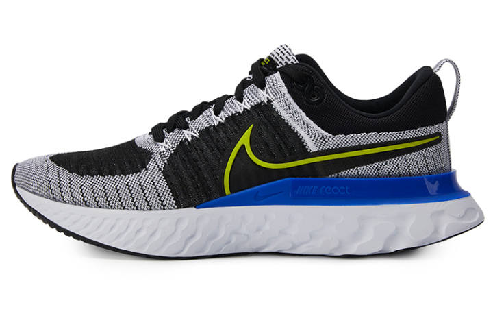 Nike Nike React Infinity Run Flyknit 2 Black White Racer Blue Cyber