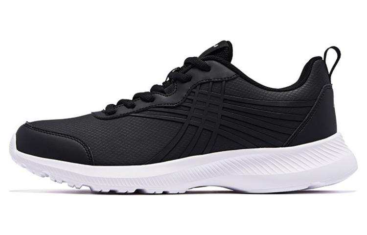 QIAODAN Textile, Synthetic Leather, TPU Low top Casual Running Shoes Men's Black