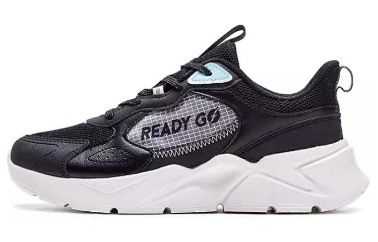 QIAODAN Slip Resistant Abrasion Resistant Low top Casual Running Shoes Women's Black Blue