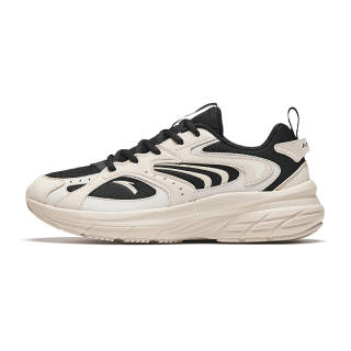 Anta Slip Resistant Cushioning, Wear Resistant Low top Casual Running Shoes Men's Black White