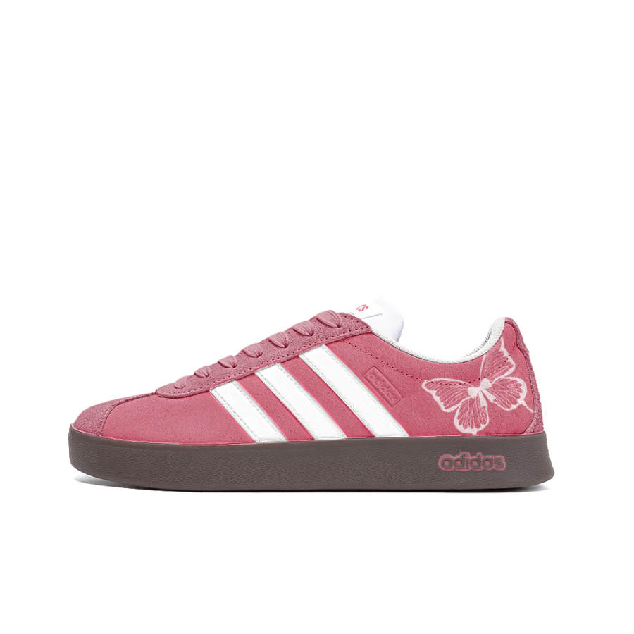 Adidas Neo Vl Court Natural Wings, Amber Leather Low top Skateboard Shoes Unisex Pink