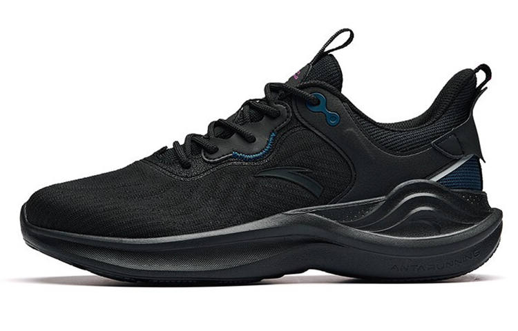 Anta Ling Yun 3 Lightweight Low top Running Shoes Men's Black Blue Comfortable