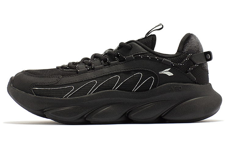 361° Cushioning Slip Resistant Abrasion Resistant Lightweight Low top Running Shoes Women's Obsidian Black