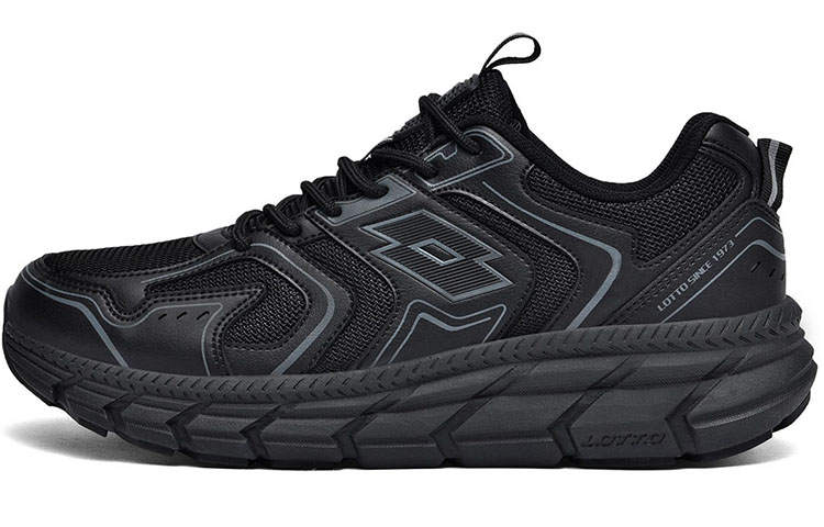 LOTTO Fabric Cushioning Slip Resistant Abrasion Resistant Breathable Lightweight Rebound Low top Running Shoes Men's