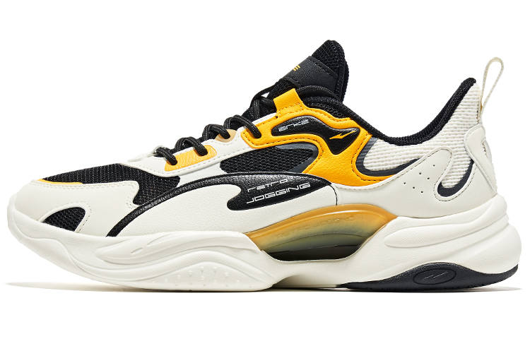 Erke Low top Running Shoes Men's White Black Orange Yellow