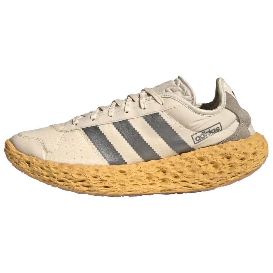 Adidas Originals Zponge Mesh, Nylon Low top Casual City Commuting Running Shoes Unisex Gray Yellow