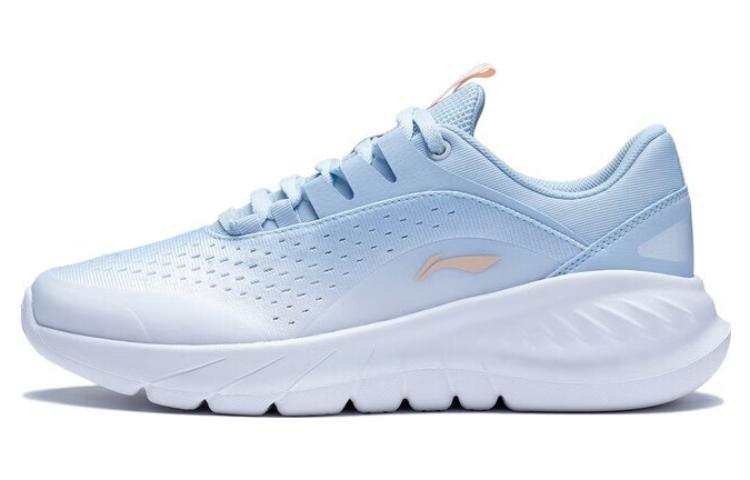 Li-Ning Li Ning EazGo Easy Adaptability Abrasion Resistant Breathable Low top Running Shoes Women's Blue White