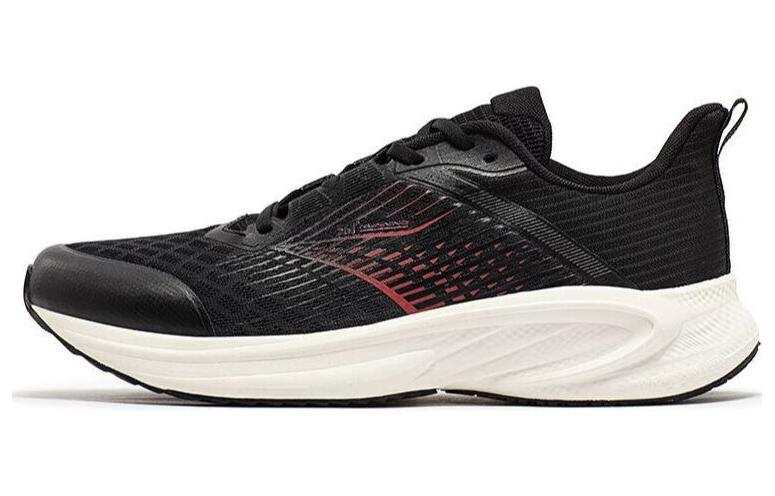 361° Cushioning Slip Resistant Abrasion Resistant Low top Running Shoes Men's Black Red