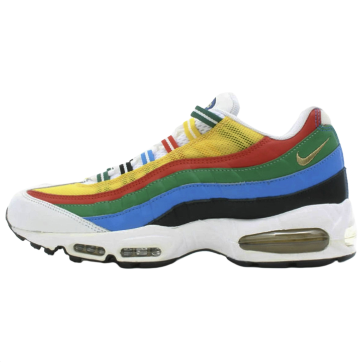 Nike Nike Air Max 95 Running Shoes Men's White Yellow Green