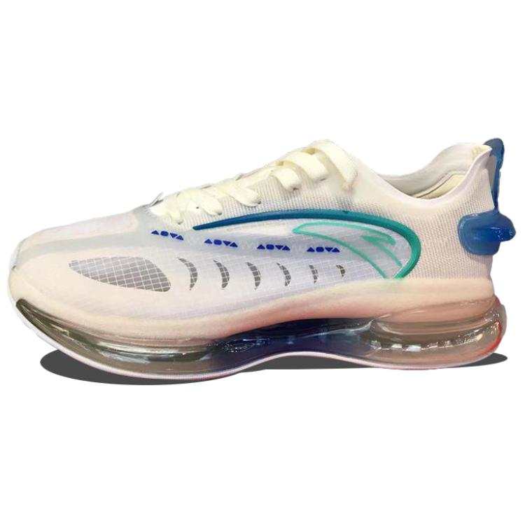 Anta Cushioning Slip Resistant Abrasion Resistant Breathable Low top Running Shoes Men's White Gray Blue