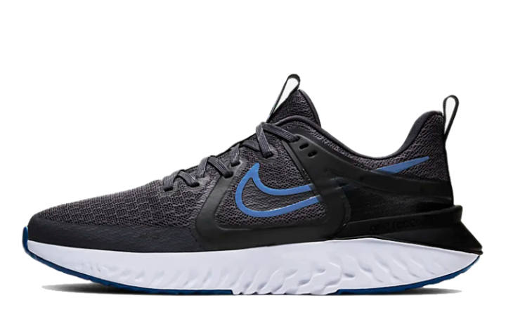 Nike Nike Legend React 2 Lace Up Cushioning Slip Resistant Cushioning Slip Resistant Low top Running Shoes Unisex Black Blue
