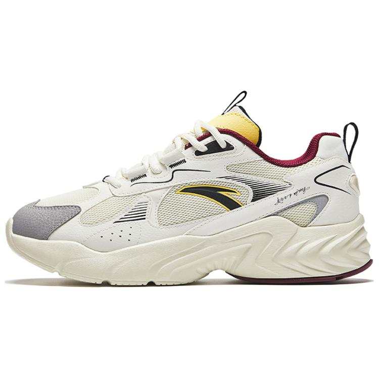 Anta Slip Resistant Abrasion Resistant Slip Resistant Abrasion Resistant Low top Running Shoes Men's White Gray