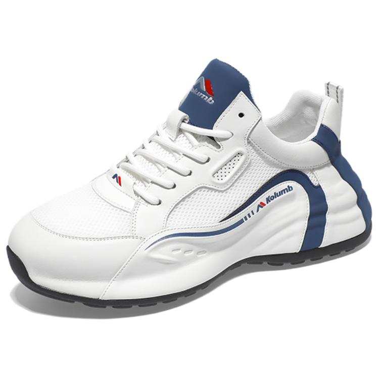 Kolumb Slip Resistant, Abrasion Resistant, Breathable Low top Casual Shoes Men's White Blue
