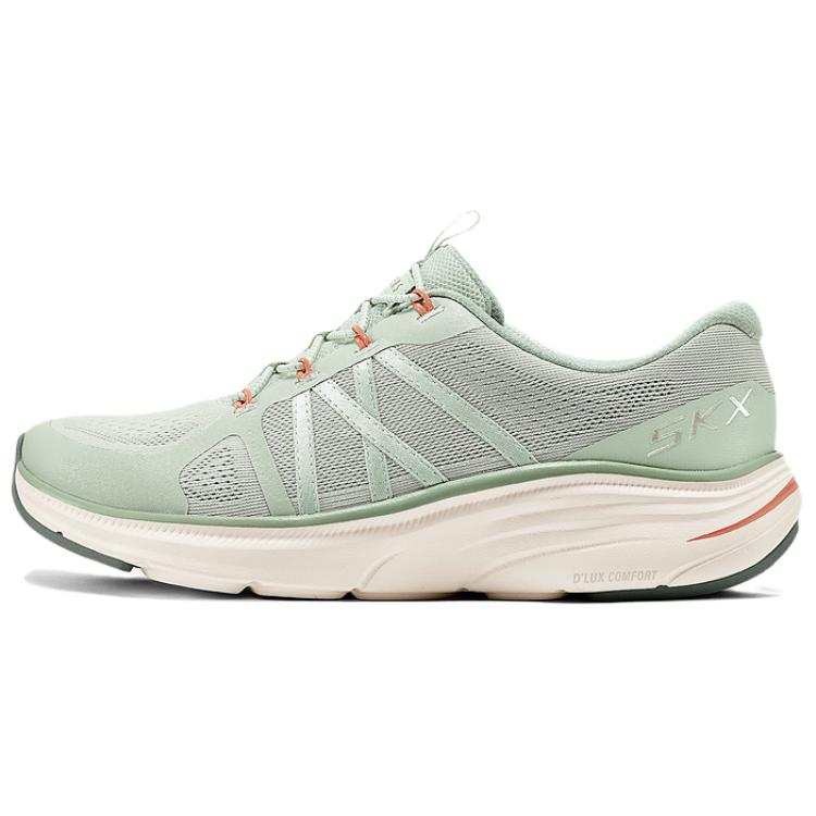 Skechers Cushioning Abrasion Resistant Low top Casual Running Shoes Women's Light Green