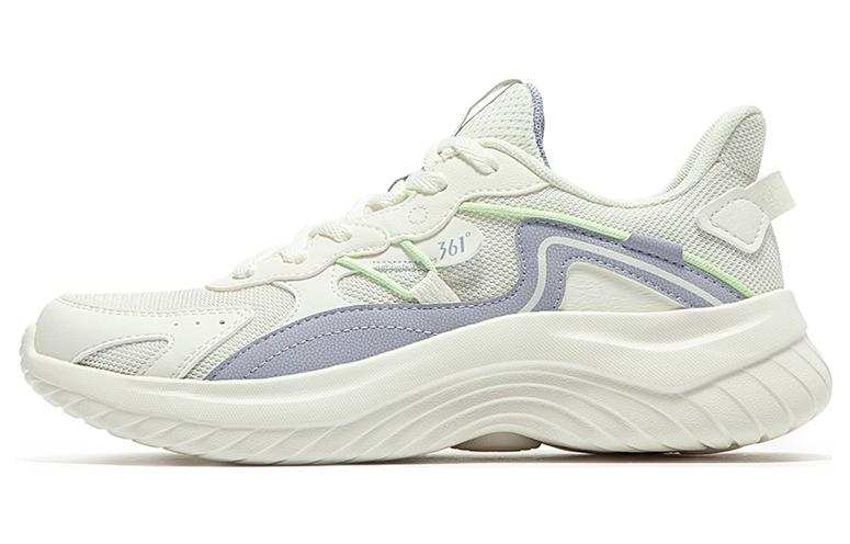 361° Soft And Comfortable Cushioning Abrasion Resistant Breathable Low top Running Shoes Women's White Cyan Purple