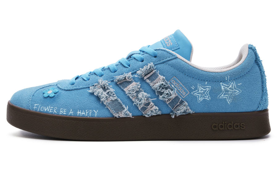Adidas Adidas VL COURT 2.0 Slip Resistant Low top Skateboard Shoes Unisex Blue