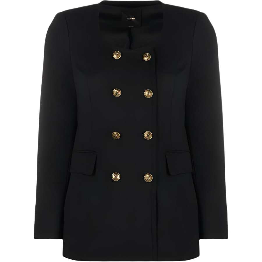 PINKO PINKO Scoopneck Buttoned Blazer Jacket