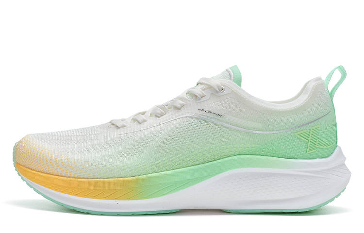 XTEP Running Shoes Men's Low Top Sail White/Neon Light Turquoise