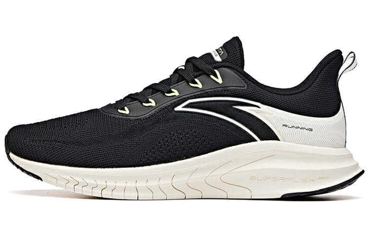 Anta Comfortable Cushioning Slip Resistant Abrasion Resistant Low top Running Shoes Men's Black