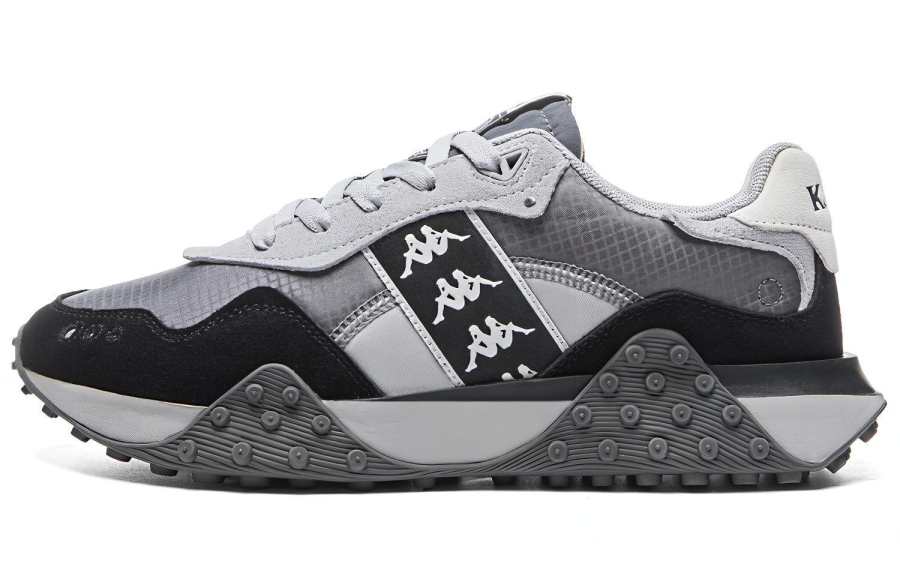 Kappa Cushioning Slip Resistant Abrasion Resistant Low top Running Shoes Unisex Green Gray Black