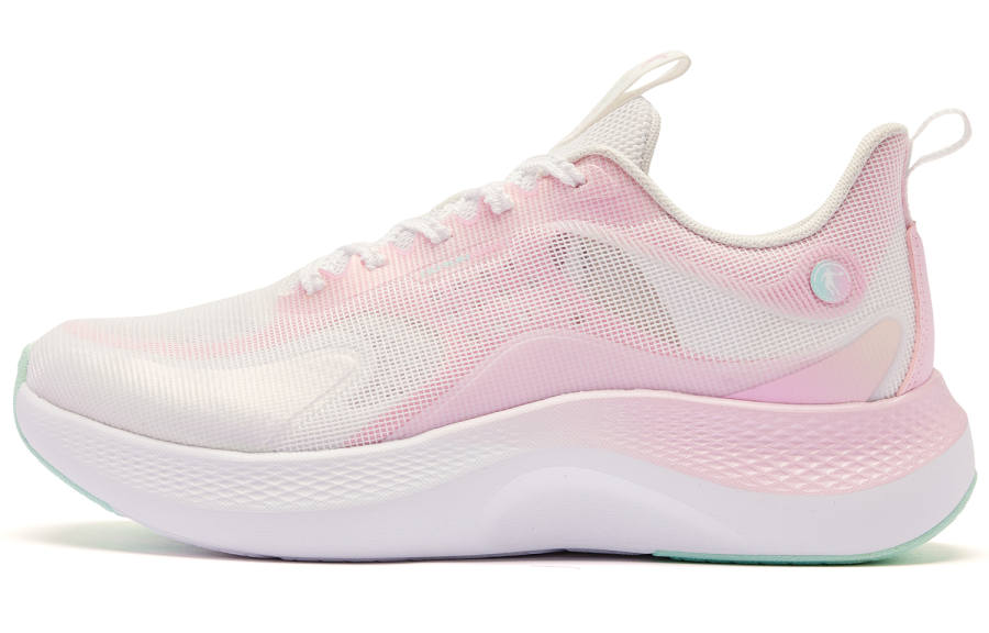 QIAODAN Treat Yourself 2.0 Breathable And Lightweight Low top Running Shoes Women's Jordan White Thistle Pink