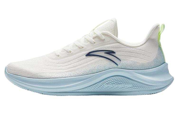 Anta Cushioning Slip Resistant Abrasion Resistant Breathable Low top Running Shoes Men's White Blue