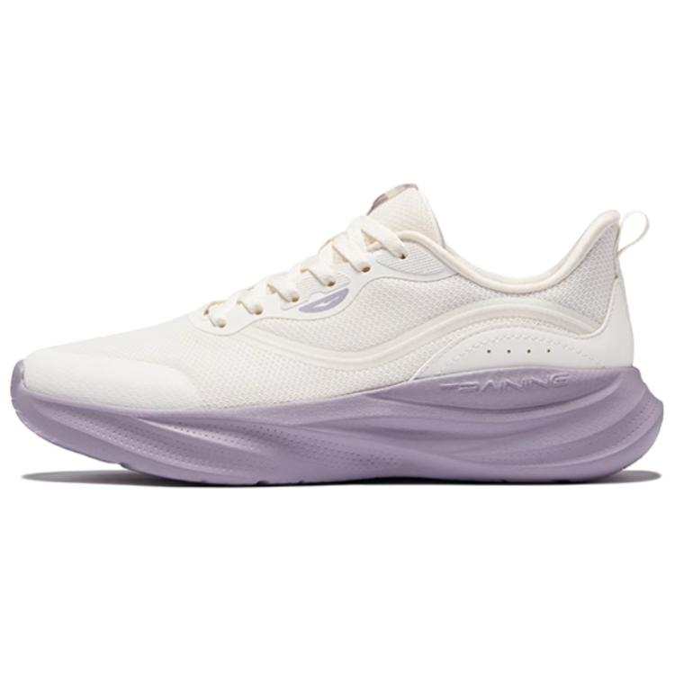 Erke Cushioning Slip Resistant Low top Casual Running Shoes Women's White Purple