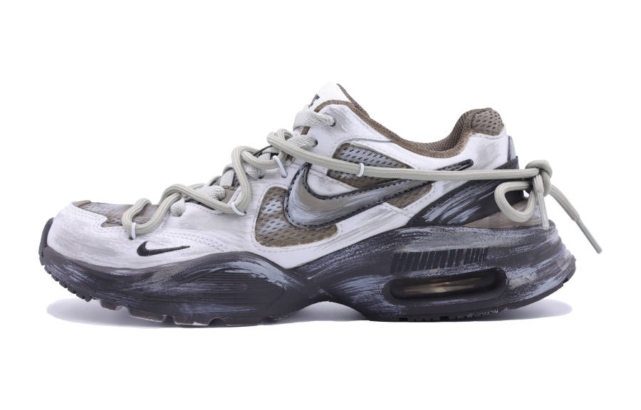 Nike Nike Air Max Fusion Cushioning Slip Resistant Abrasion Resistant Low top Running Shoes Women's White Gray Brown