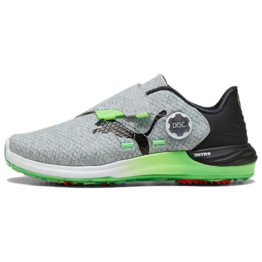 PUMA Abrasion Resistant Low top Golf Shoes Men's Gray Black Green