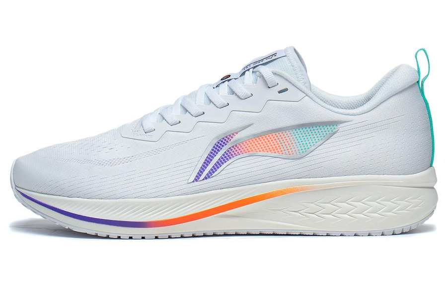 Li-Ning Li Ning Red Hare 6 Abrasion Resistant Breathable Low top Sprint Running Shoes Men's White