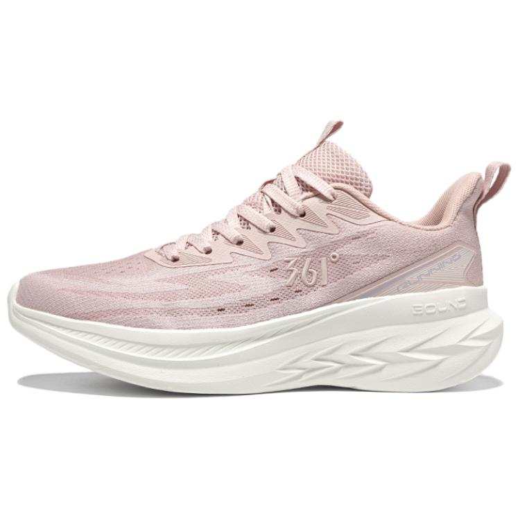 361° Cushioning, Wear Resistant Low top Casual Sprint Running Shoes Women's Pink White