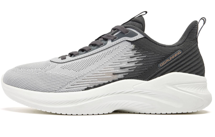 QIAODAN Cushioning Abrasion Resistant Cushioning, Wear Resistant Low top Running Shoes Men's Gray