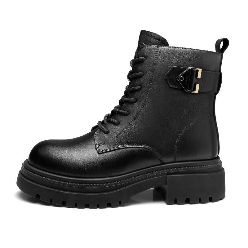 QIANGREN 3515 Combat Boots Women's Black Brown